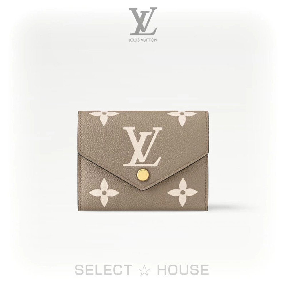 Louis Vuitton Portefeuille Wallet Leather White Brown